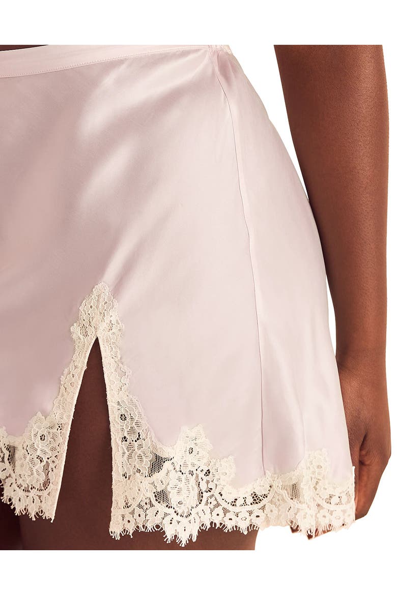 Vegan Atelier Collection Soft Silk Slip Skirt Lingerie, Alternate, color, Light pink