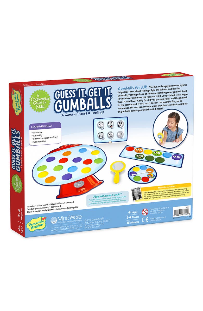 Peaceable Kingdom Guess It, Get It Gumballs Game, Alternate, color, 