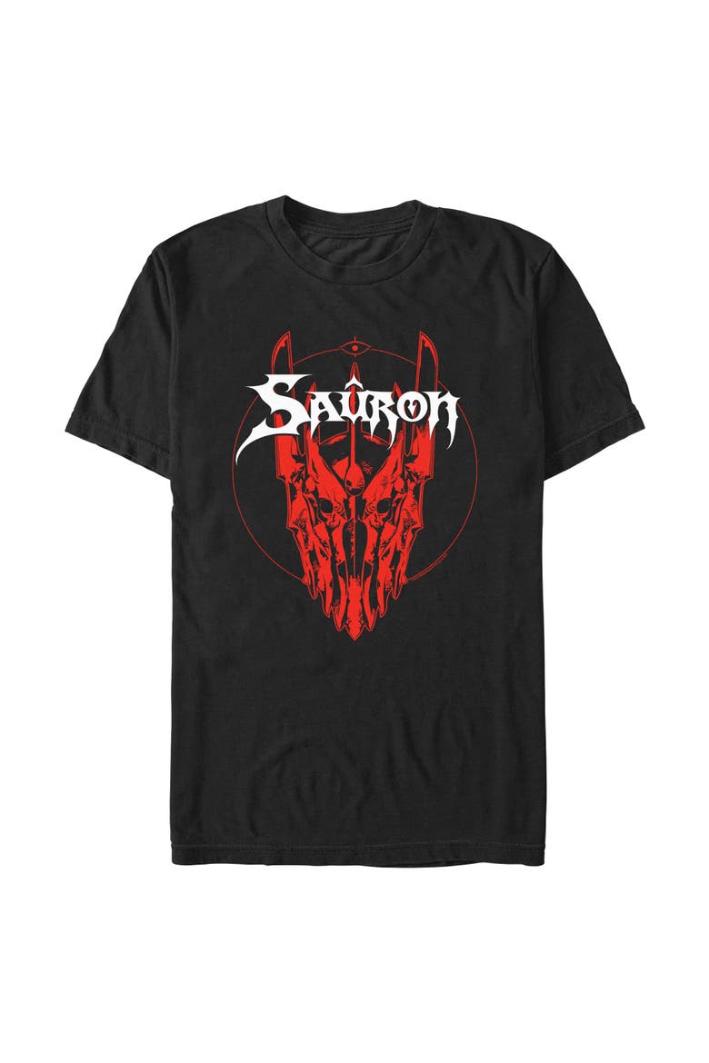 Men's The Lord of the Rings Sauron Red Head  Graphic T-Shirt, Main, color, Black