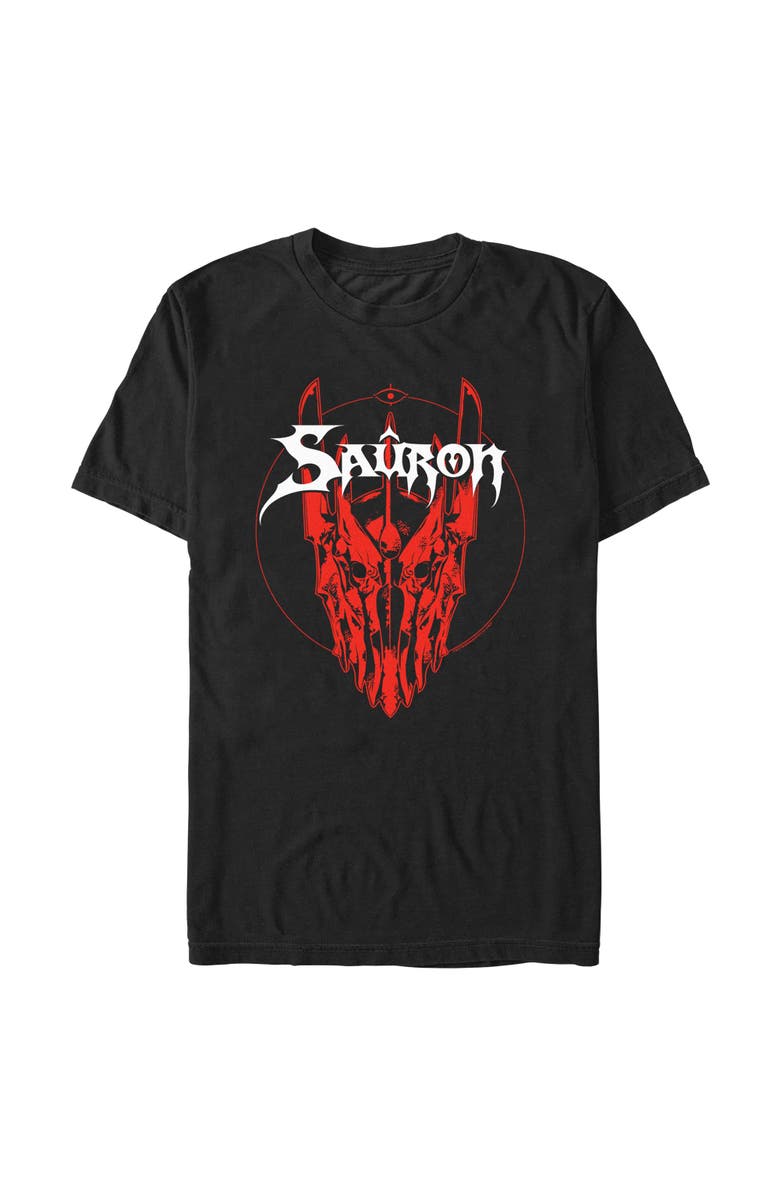 The Lord of the Rings Men's The Lord of the Rings Sauron Red Head  Graphic T-Shirt, Main, color, Black