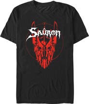 The Lord of the Rings Mens The Lord of the Rings Sauron Red Head T Shirt