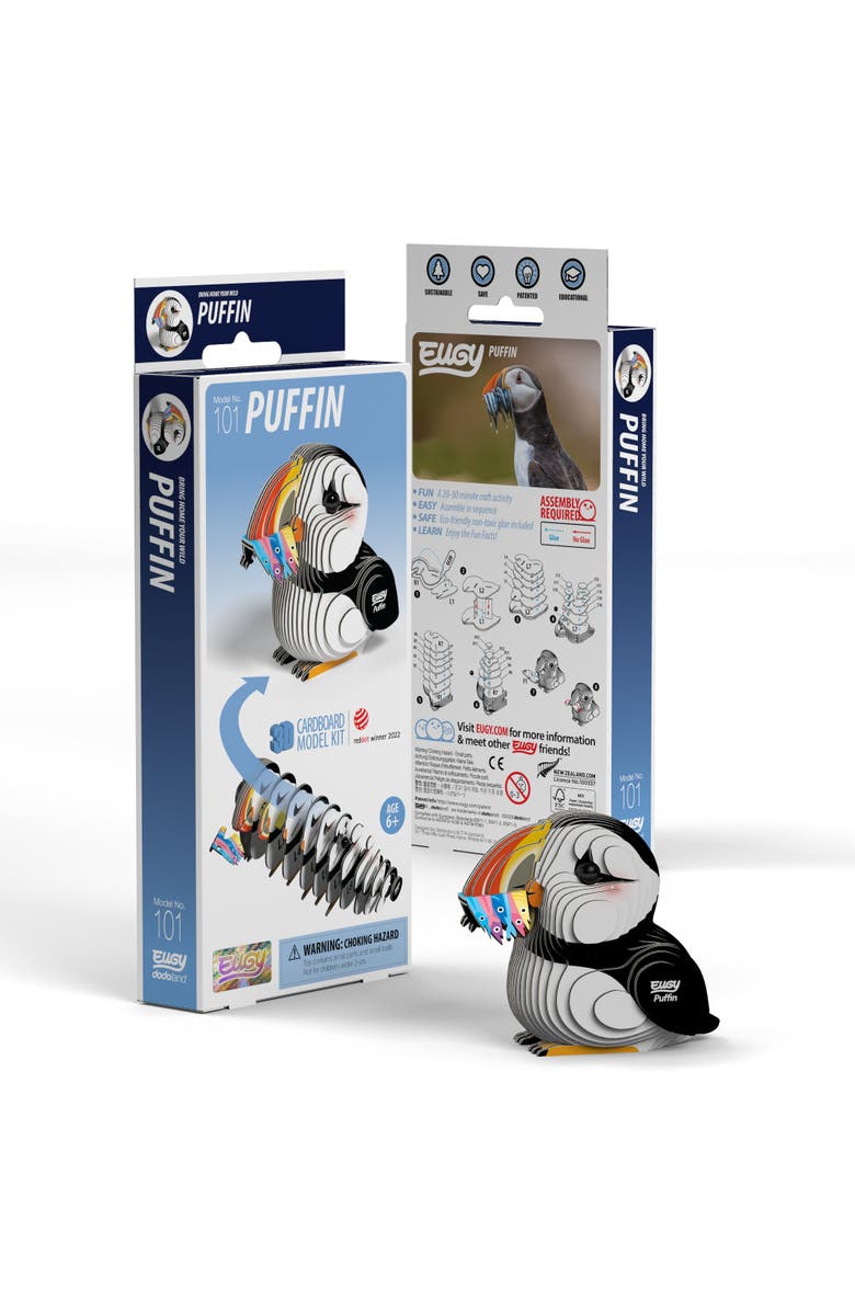 Eugy Puzzles Puffin 3D Puzzle, Main, color, NO COLOR