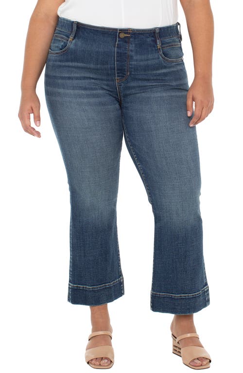 Liverpool Los Angeles Gia Glider Pull-on Crop Flare Jeans In Blue