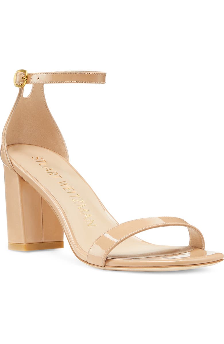 Stuart Weitzman Nudistcurve 75 Block Heel Sandal, Main, color, Adobe
