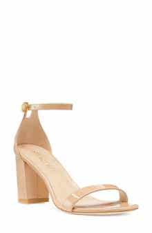 Stuart Weitzman Nudistcurve 75 Block Heel Sandal