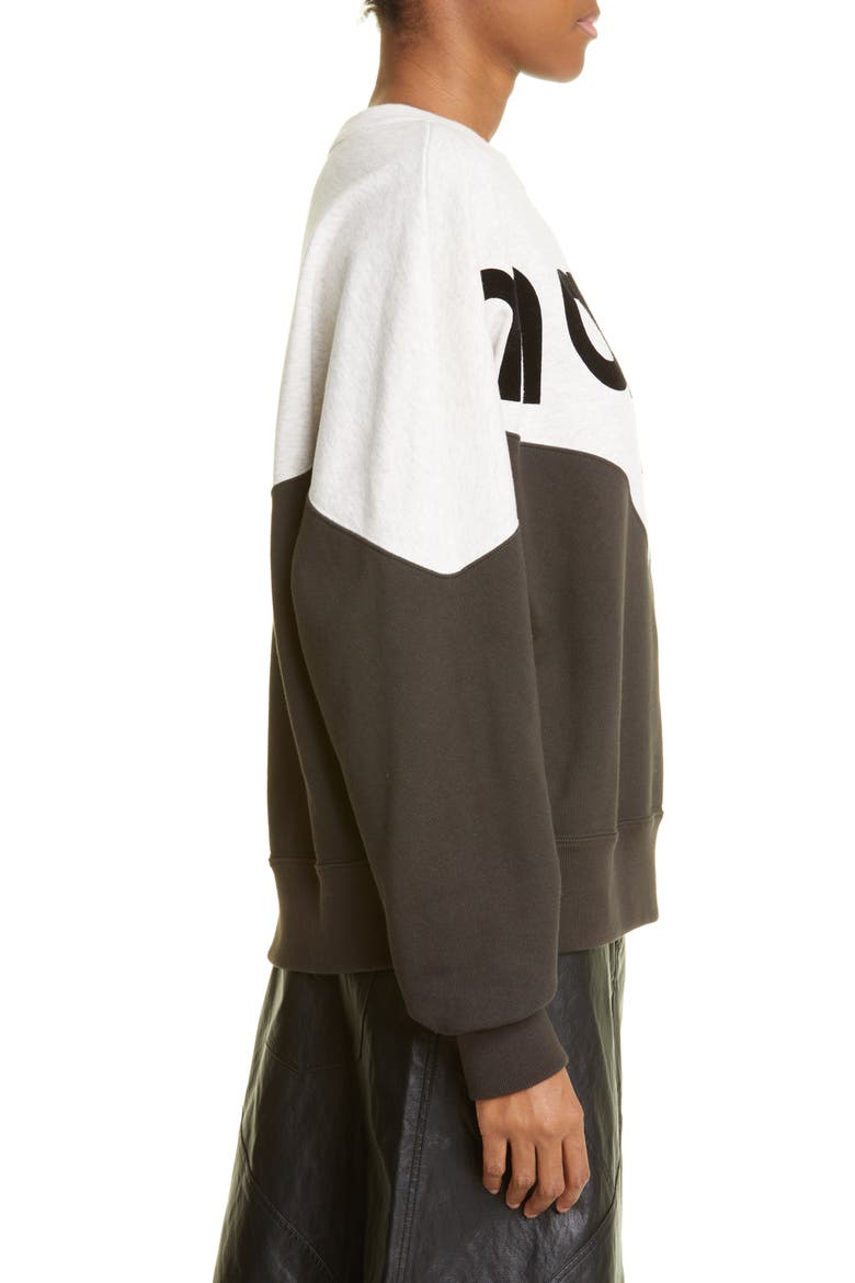 Houston Colorblock Cotton Blend Logo Sweatshirt, Alternate, color, FADED BLACK
