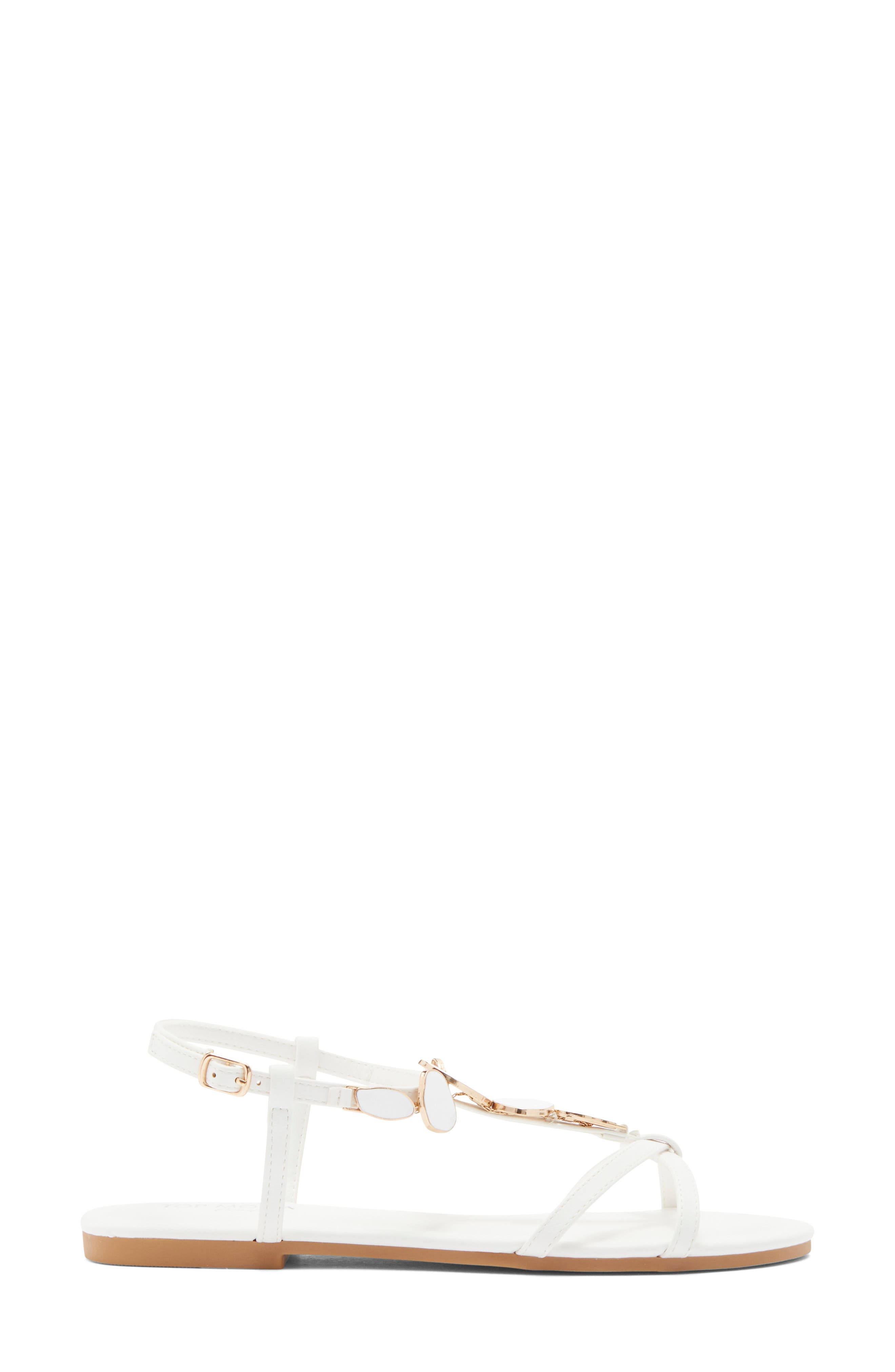 TOP MODA Verne Sandal, Alternate, color, White