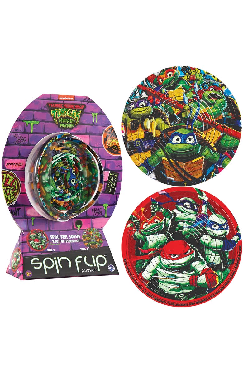 Spin Flip Tmnt Turtle Power 2In1 Doublesided Puzzle, Alternate, color, Multicolored