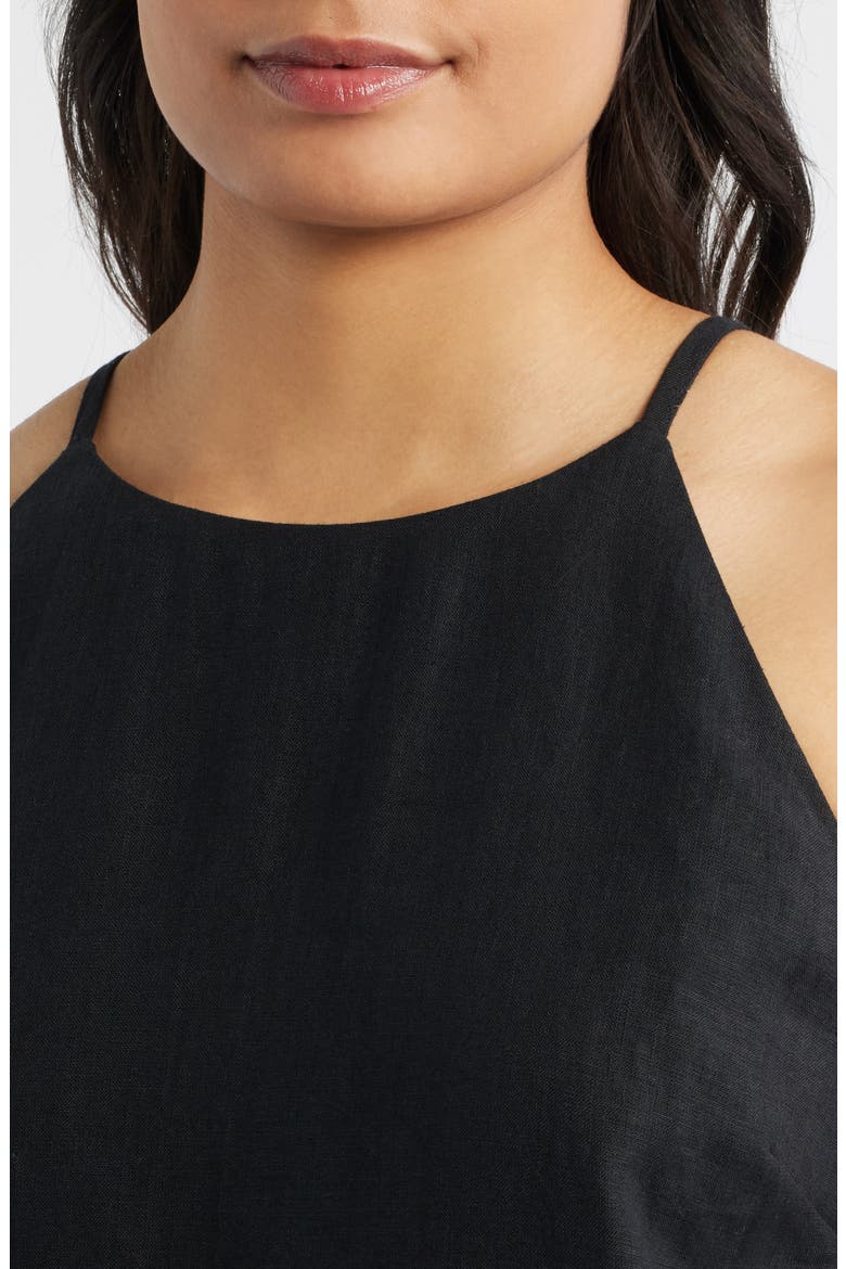 Two Palms Beaded Sleeveless Dress, Alternate, color, BLACK