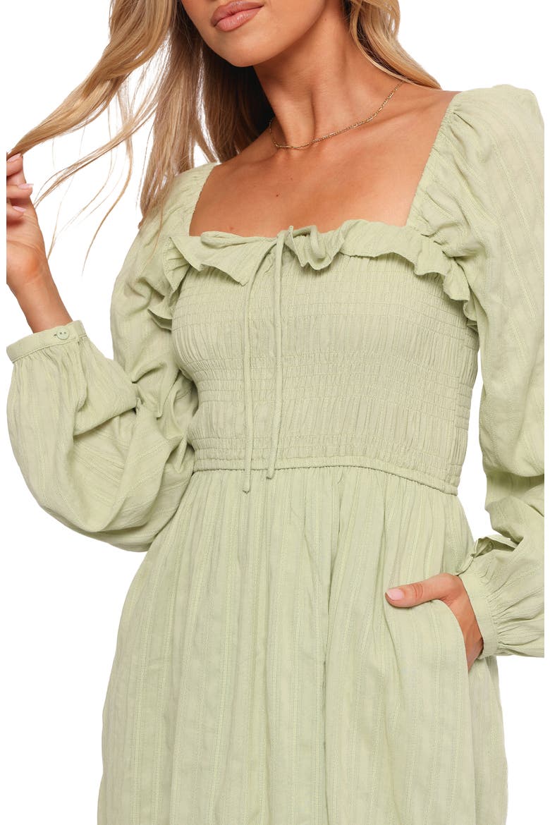 Ophelia Long Sleeve Cotton Midi Dress, Alternate, color, OLIVE