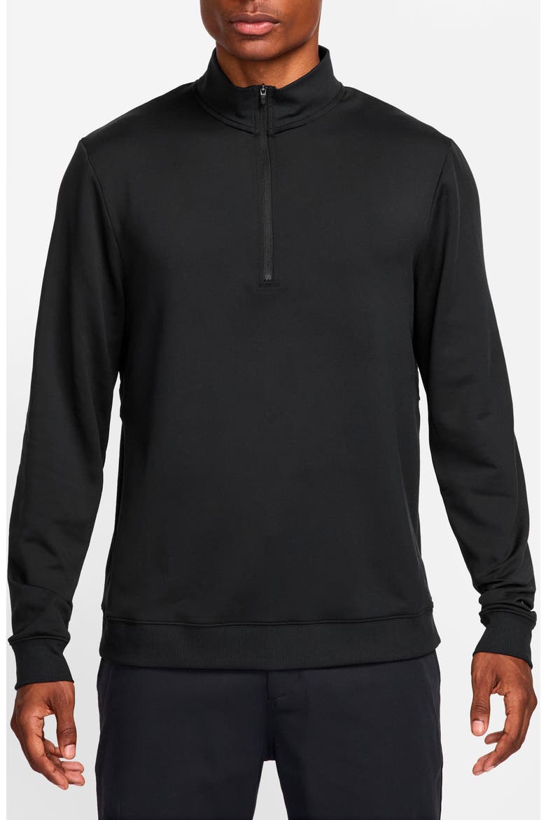 Dri-FIT Tour Half Zip Golf Pullover, Main, color, BLACK/ WHITE