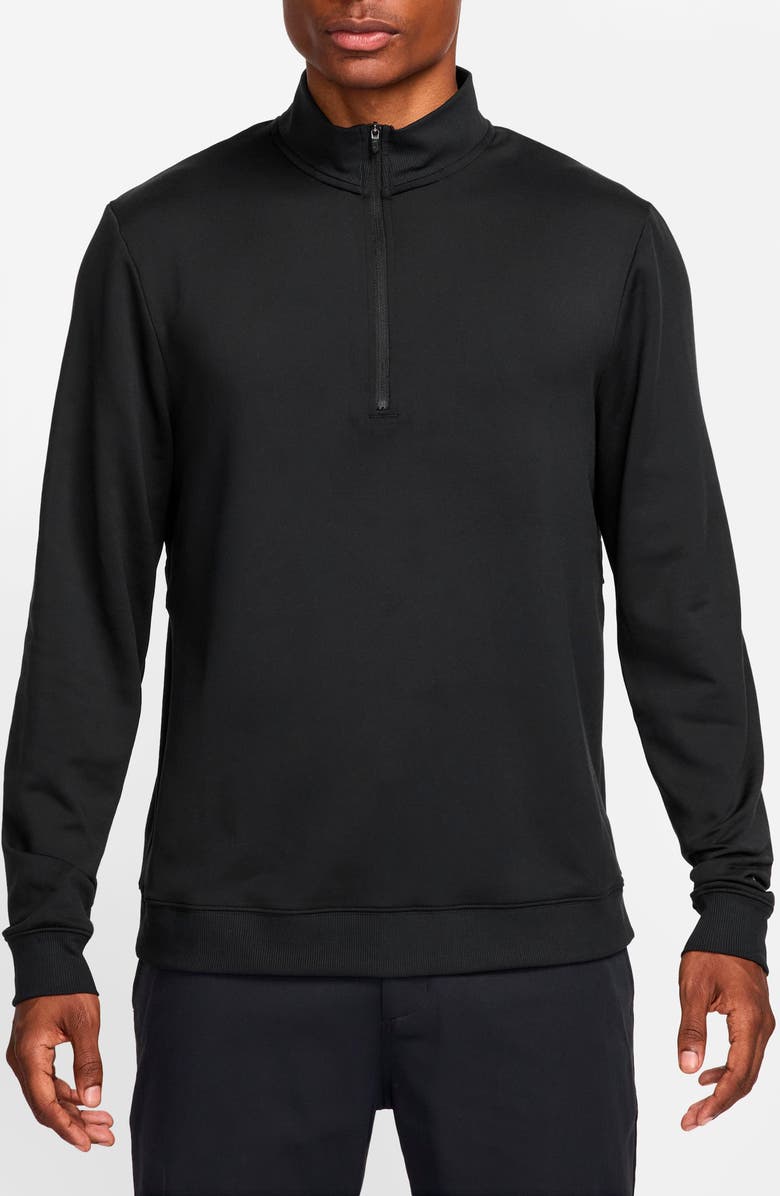 Nike Golf Dri-FIT Tour Half Zip Golf Pullover, Main, color, Black/ White
