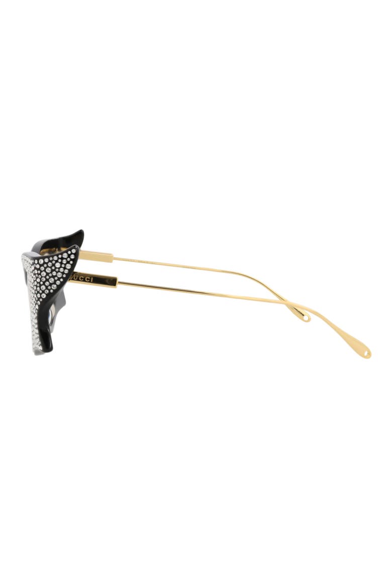 51mm Winged Cat Eye Sunglasses, Alternate, color, BLACK GOLD YELLOW