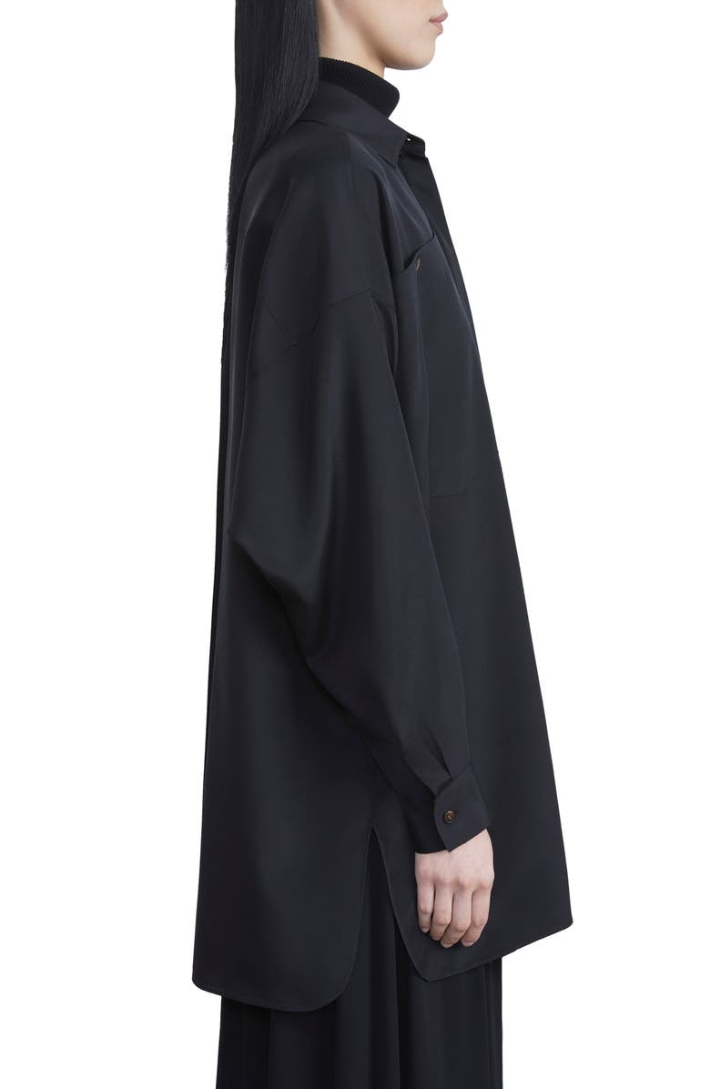 Lafayette 148 New York Scout Oversize Stretch Silk Shirt, Alternate, color, 