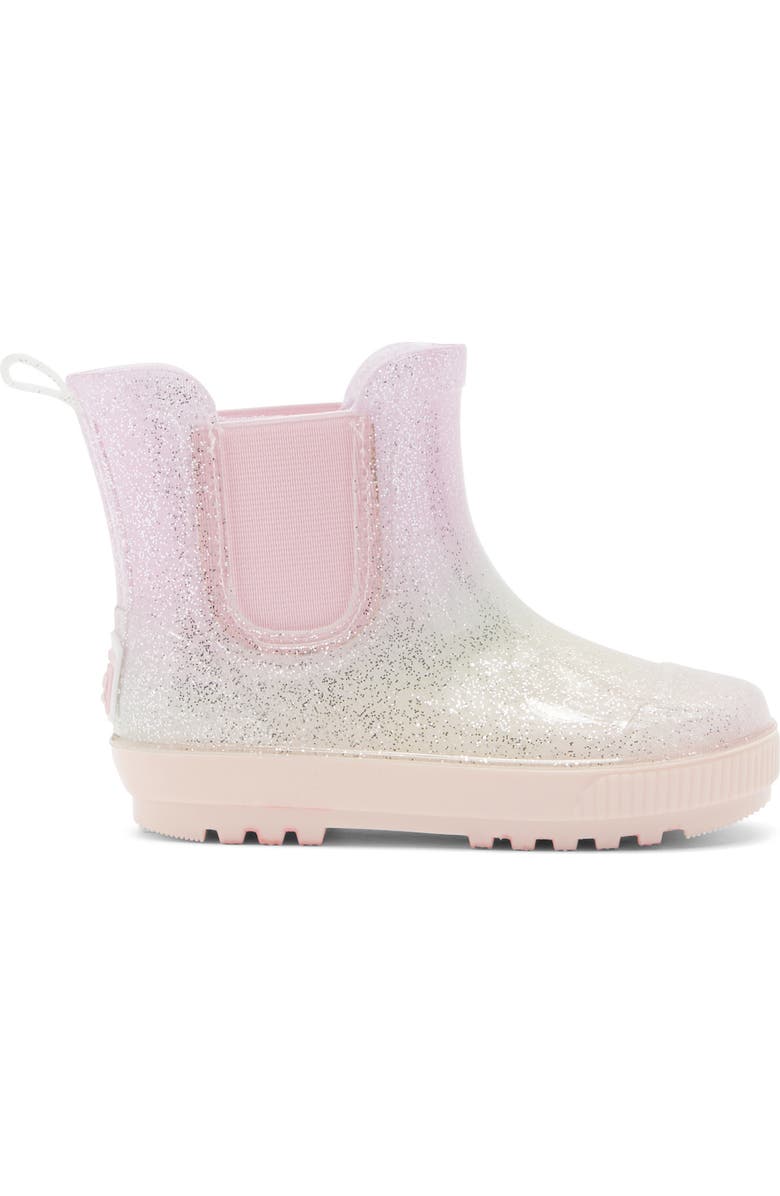 BEARPAW Kids' Pink Glitter Rain Boot, Alternate, color, Pink Glitter