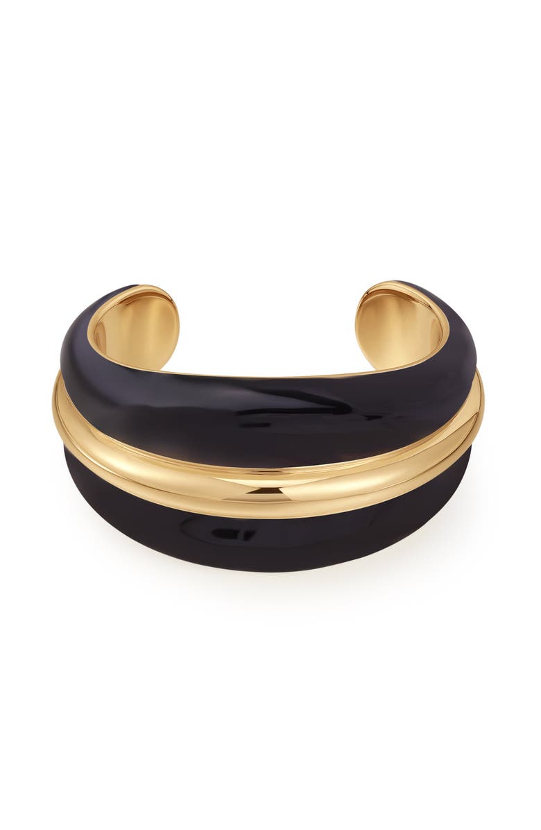 RETRO CHIC Ostuni Bangle, Main, color, Black & Gold