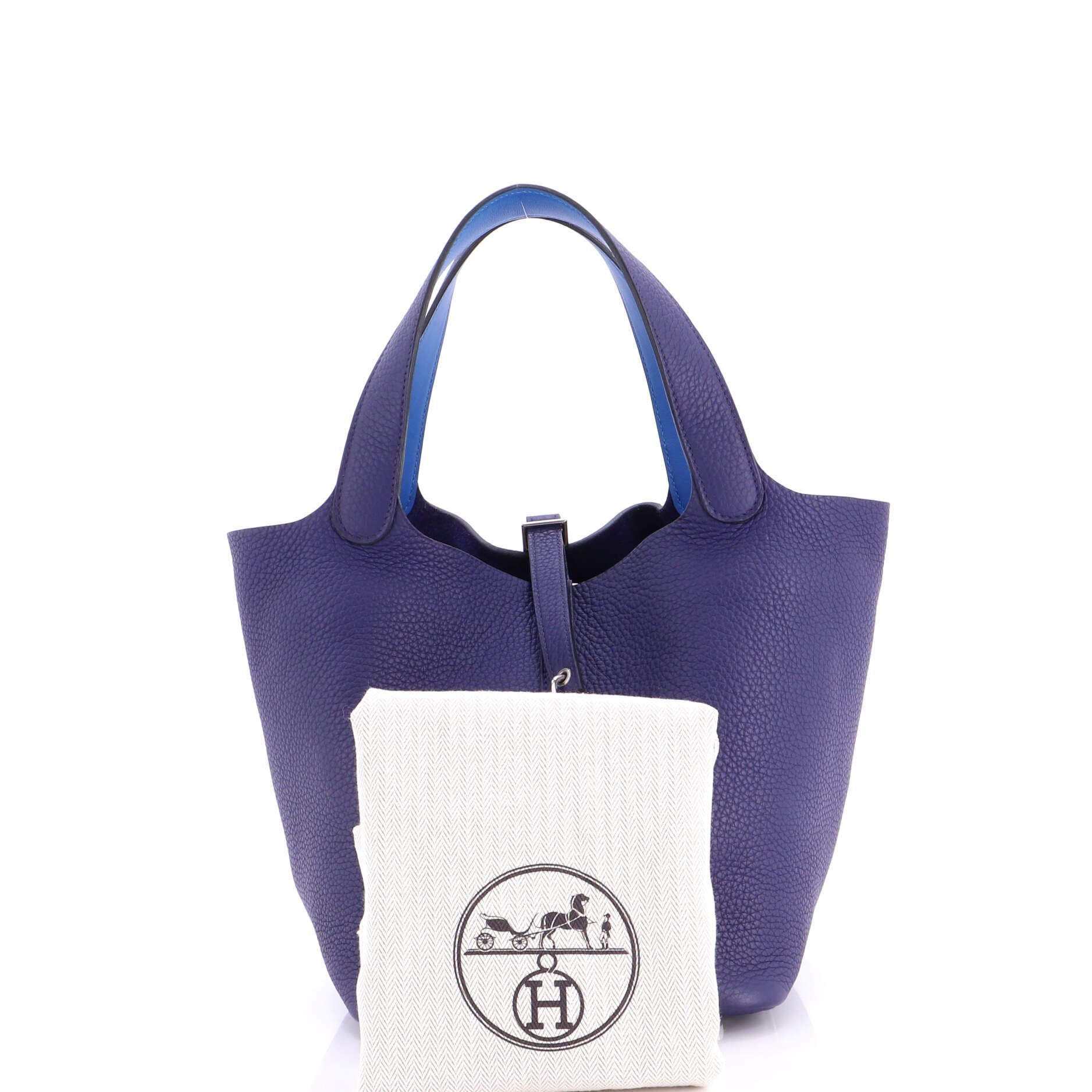 Eclat Picotin Lock Bag Clemence MM, Alternate, color, Blue