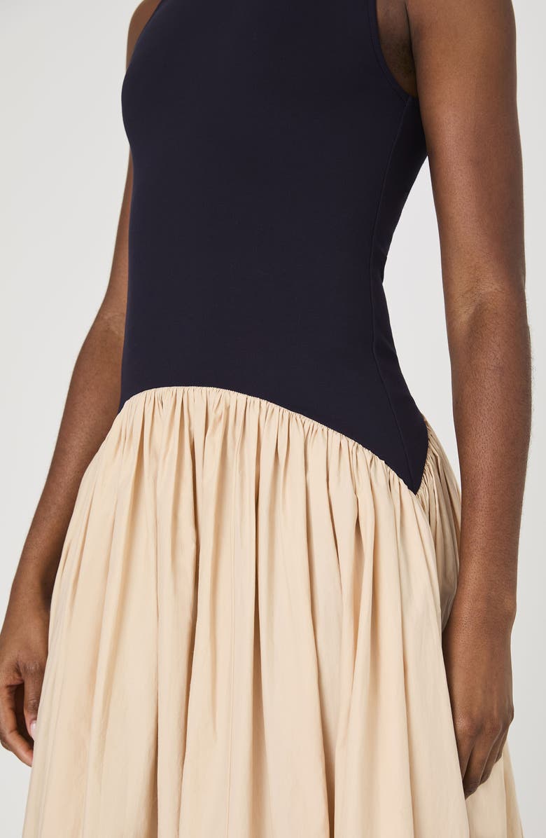 French Connection Kayle Jia Mixed Media Midi Dress, Alternate, color, 