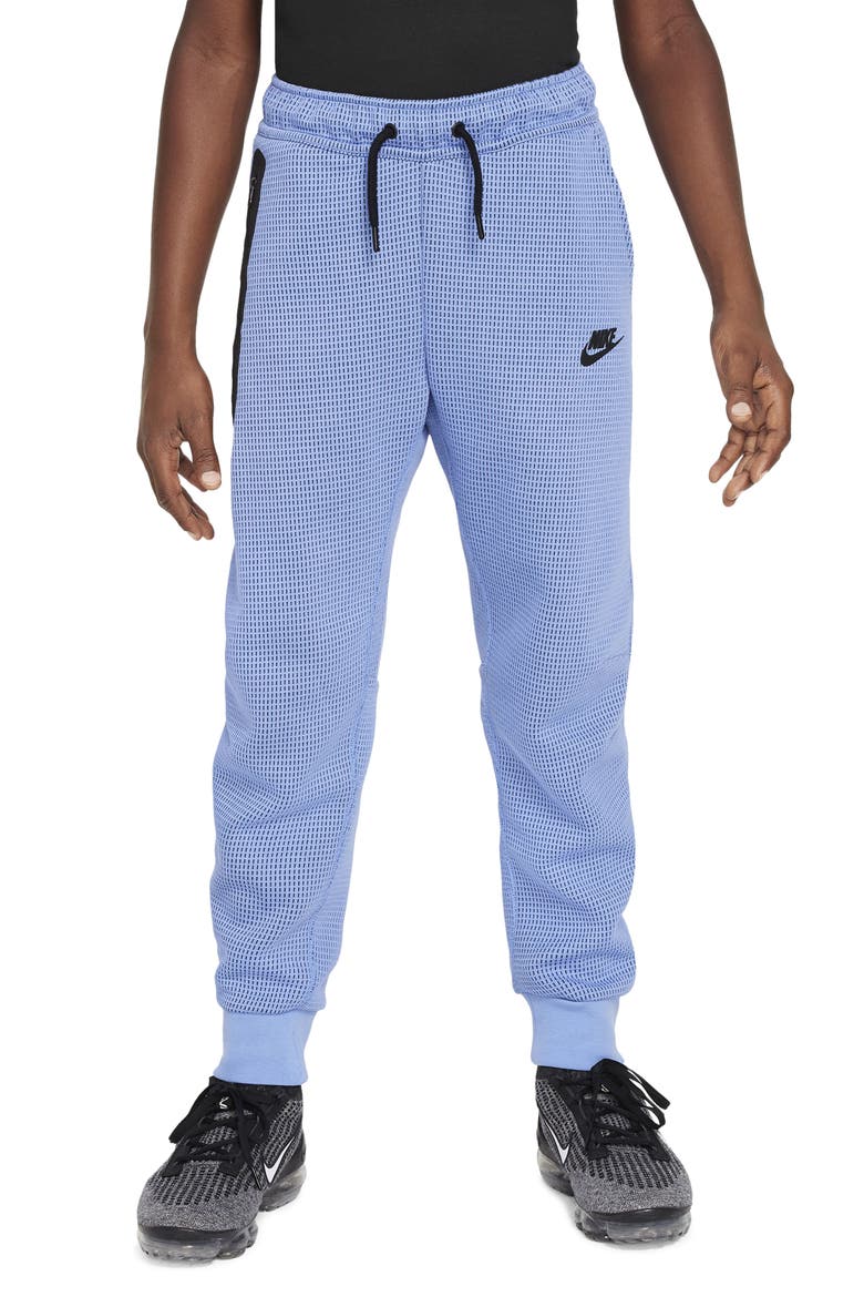 Kids' Tech Fleece Sweatpants, Main, color, POLAR/ MIDNIGHT NAVY/ BLACK