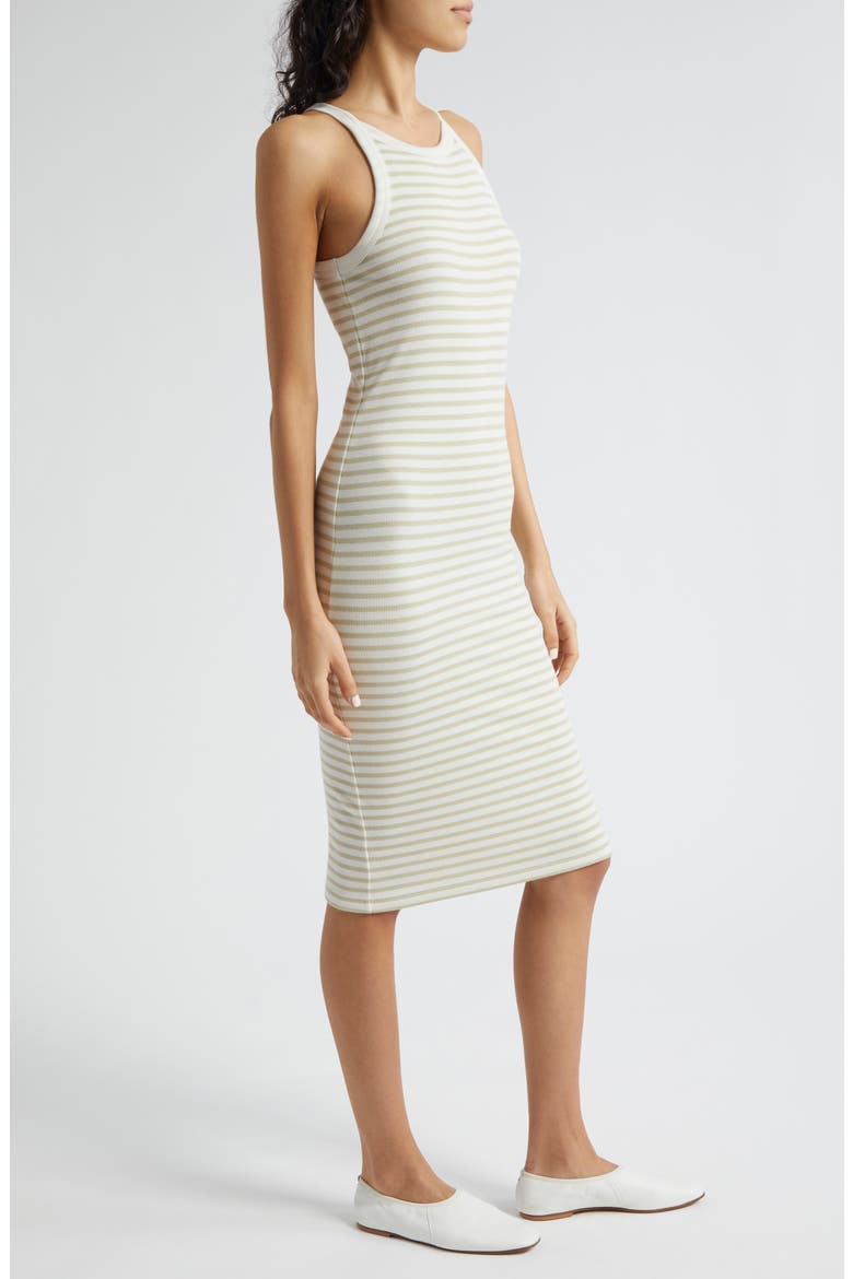 Stripe Rib Tank Dress, Alternate, color, CHALK / MORNING MIST