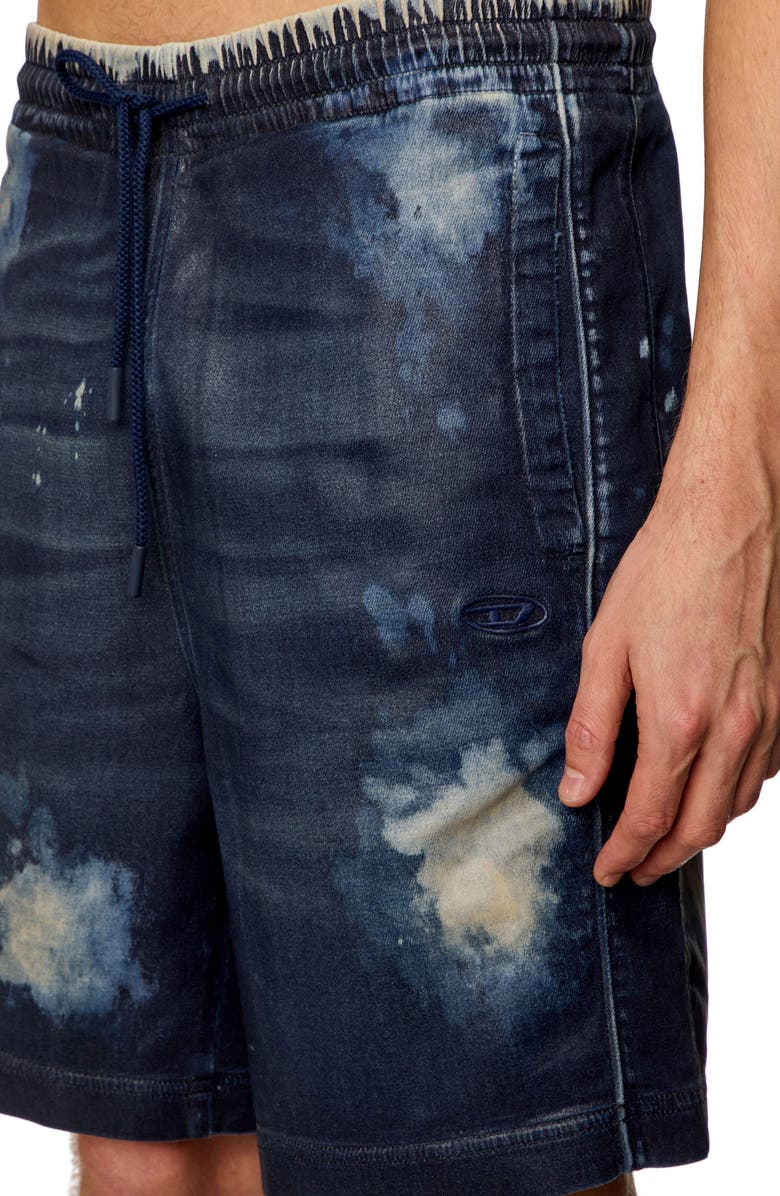 DIESEL<sup>®</sup> Boxy Denim Track Shorts, Alternate, color, Denim
