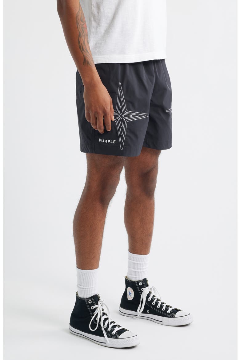 Water Repellent All Around Performance Shorts, Alternate, color, BLACK