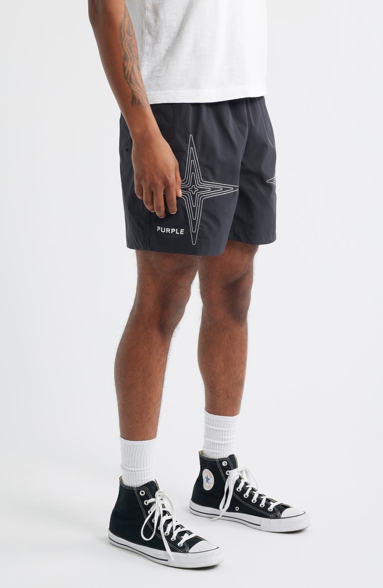 PURPLE BRAND Water Repellent All Around Performance Shorts, Alternate, color,