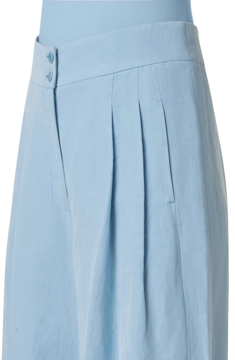 Akris punto Florence High Waist Wide Leg Pants, Alternate, color, Sky