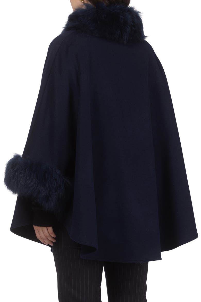 Wool And Cashmere Cape, Alternate, color, NAVY