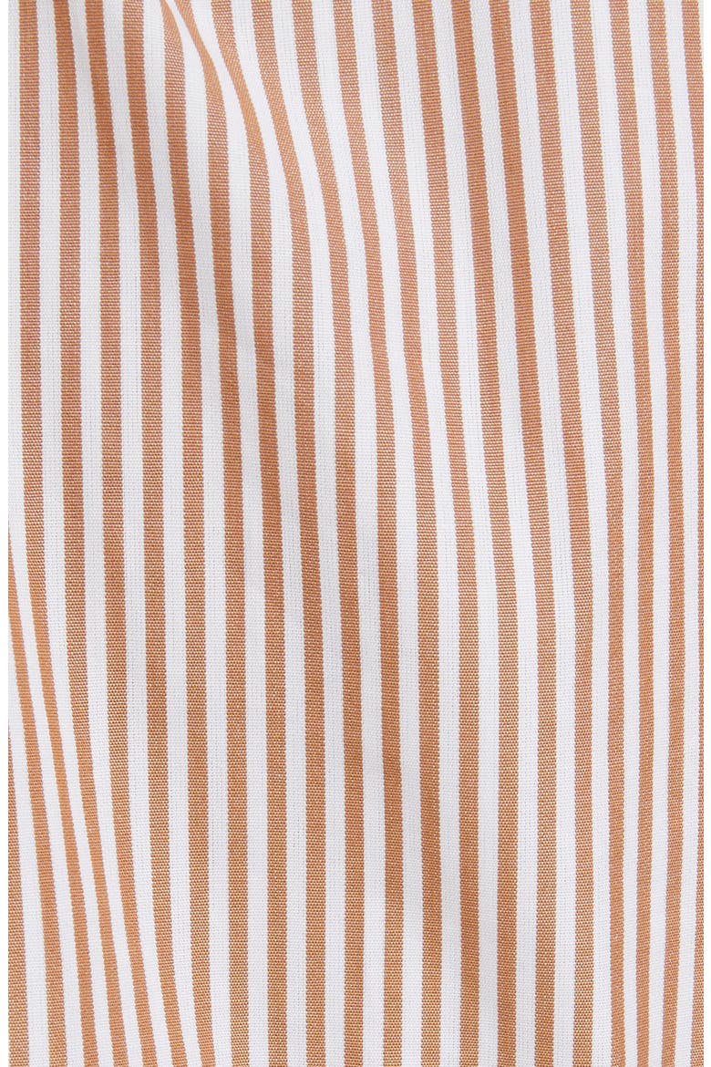 Stripe Embroidered Ruffle Poplin Dress, Alternate, color, WHITE BEIGE