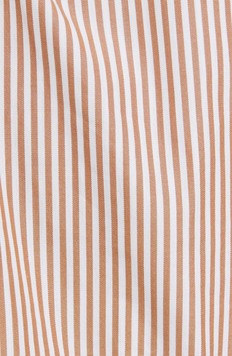 Chloé Stripe Embroidered Ruffle Poplin Dress, Alternate, color,