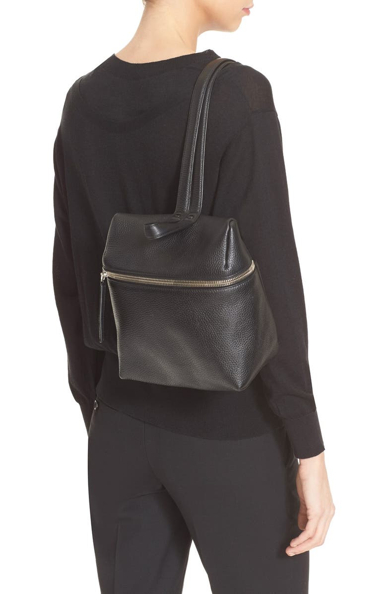 Kara Small Pebbled Leather Backpack, Alternate, color,