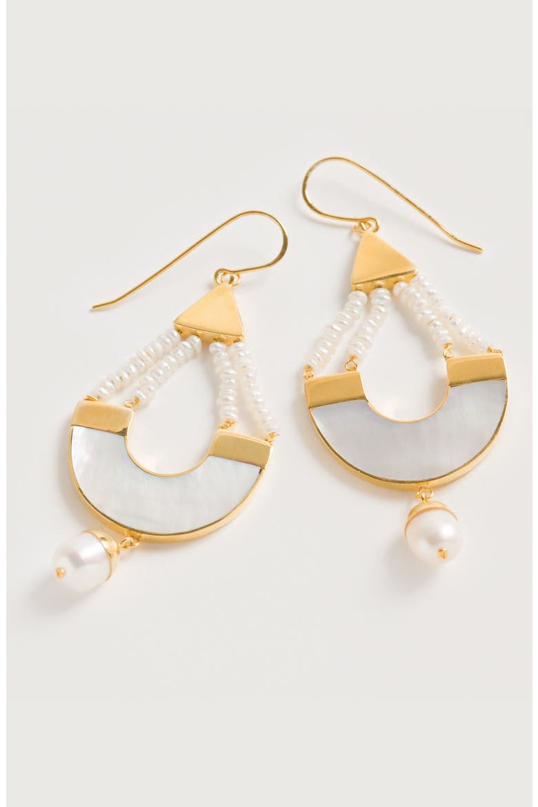 Warrioress Sunrise Earrings, Alternate, color, Gold