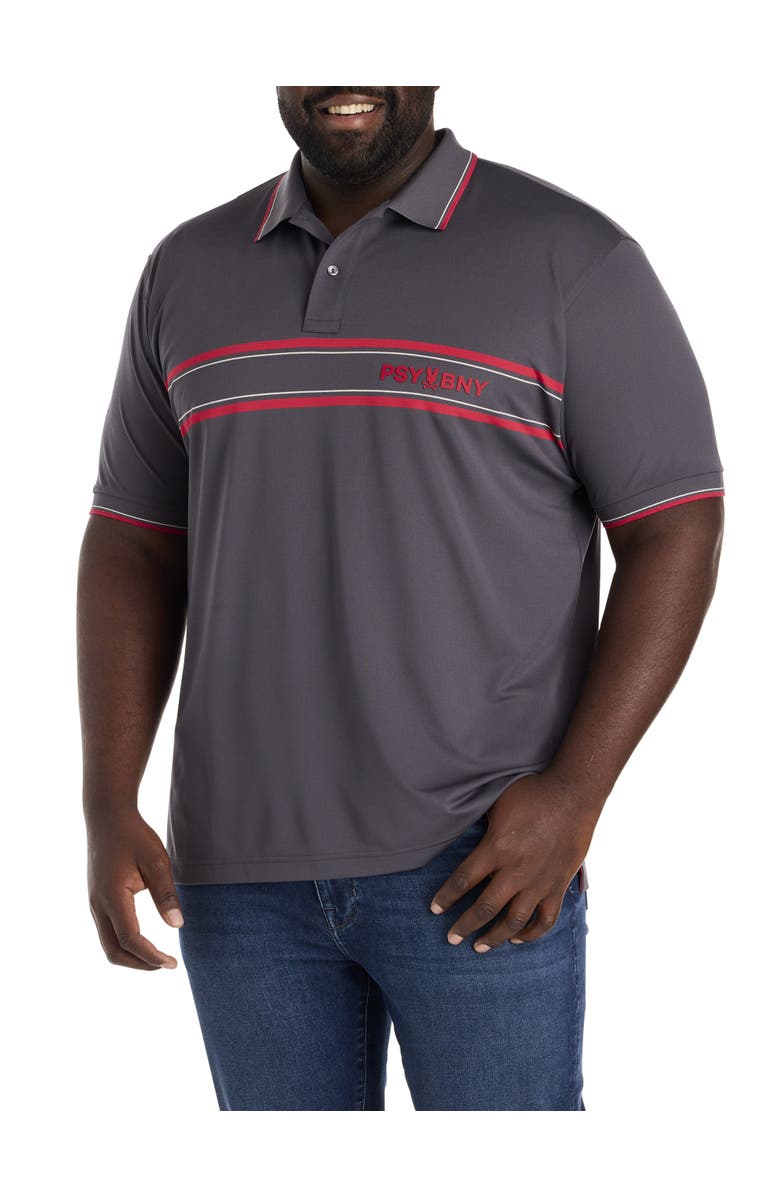 Psycho Bunny Big & Tall Ives Sport Polo Shirt, Main, color, Blackened Pearl