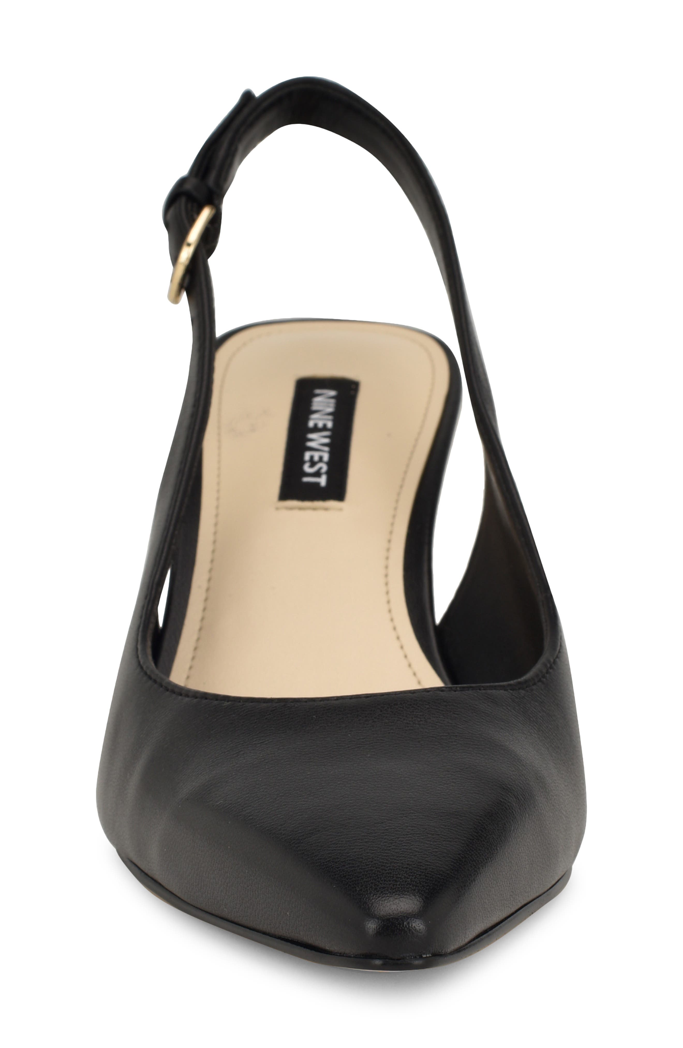 Nine West Jannit Slingback Pointed Toe Kitten Heel Pump, Alternate, color, 