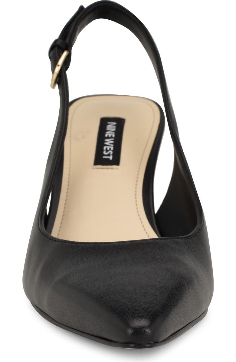 Nine West Jannit Slingback Pointed Toe Kitten Heel Pump, Alternate, color,