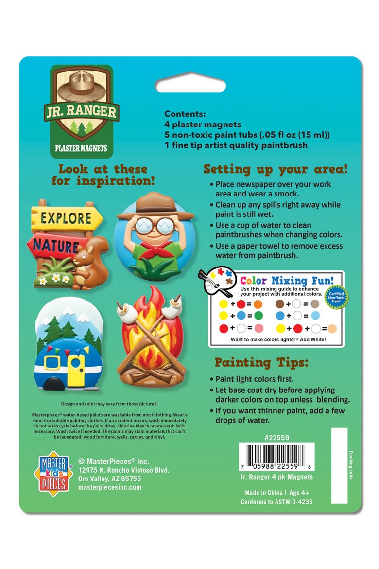 Jr. Ranger 6-Pack Magnets Paint Kit, Alternate, color, Multicolor