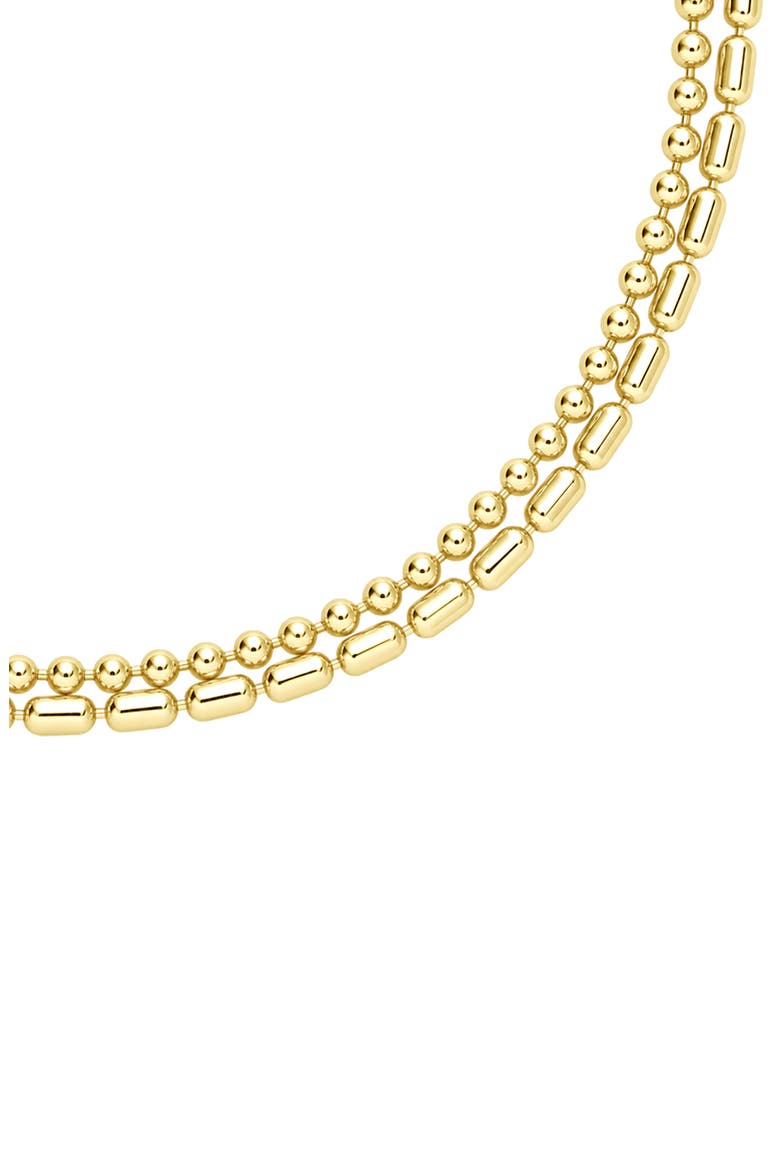 Double Layer Chain Bracelet, Alternate, color, GOLD