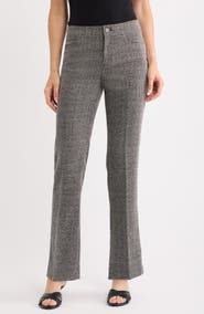 Anne Klein Mid Rise Bootcut Tweed Pants