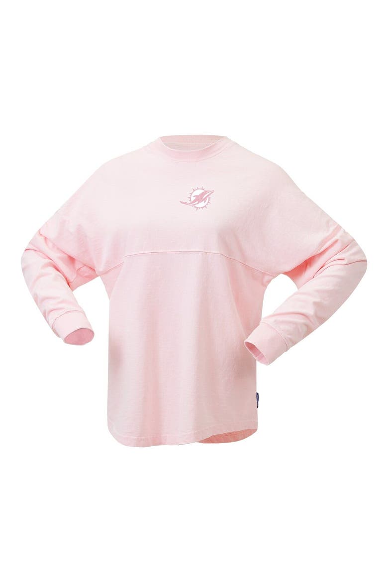 Women's Fanatics Branded Pink Miami Dolphins Millennial Spirit Jersey T-Shirt, Alternate, color, Light Pink