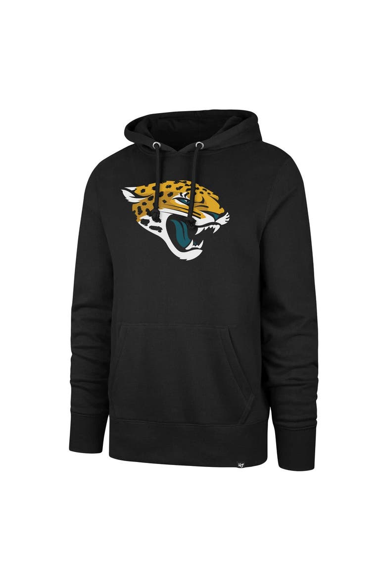 Men's '47 Black Jacksonville Jaguars Imprint Headline Pullover Hoodie, Alternate, color, Black