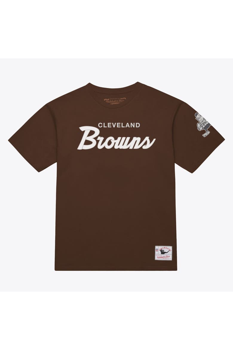 Men's Mitchell & Ness Brown Cleveland Browns Head Coach Classic T-Shirt, Main, color, Brown