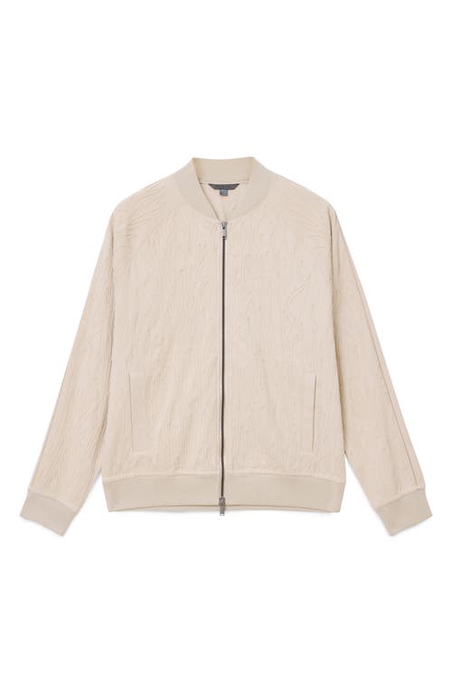 John Varvatos Evie Tonal Embroidered Bomber Jacket In Neutral
