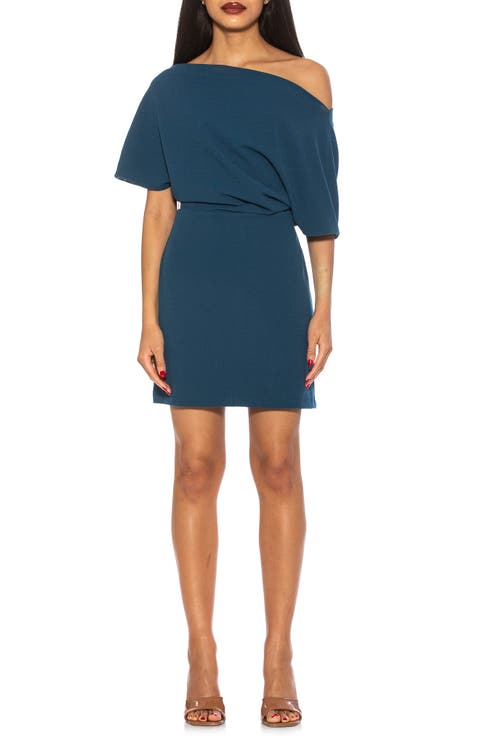 Suri Draped One-Shoulder Minidress