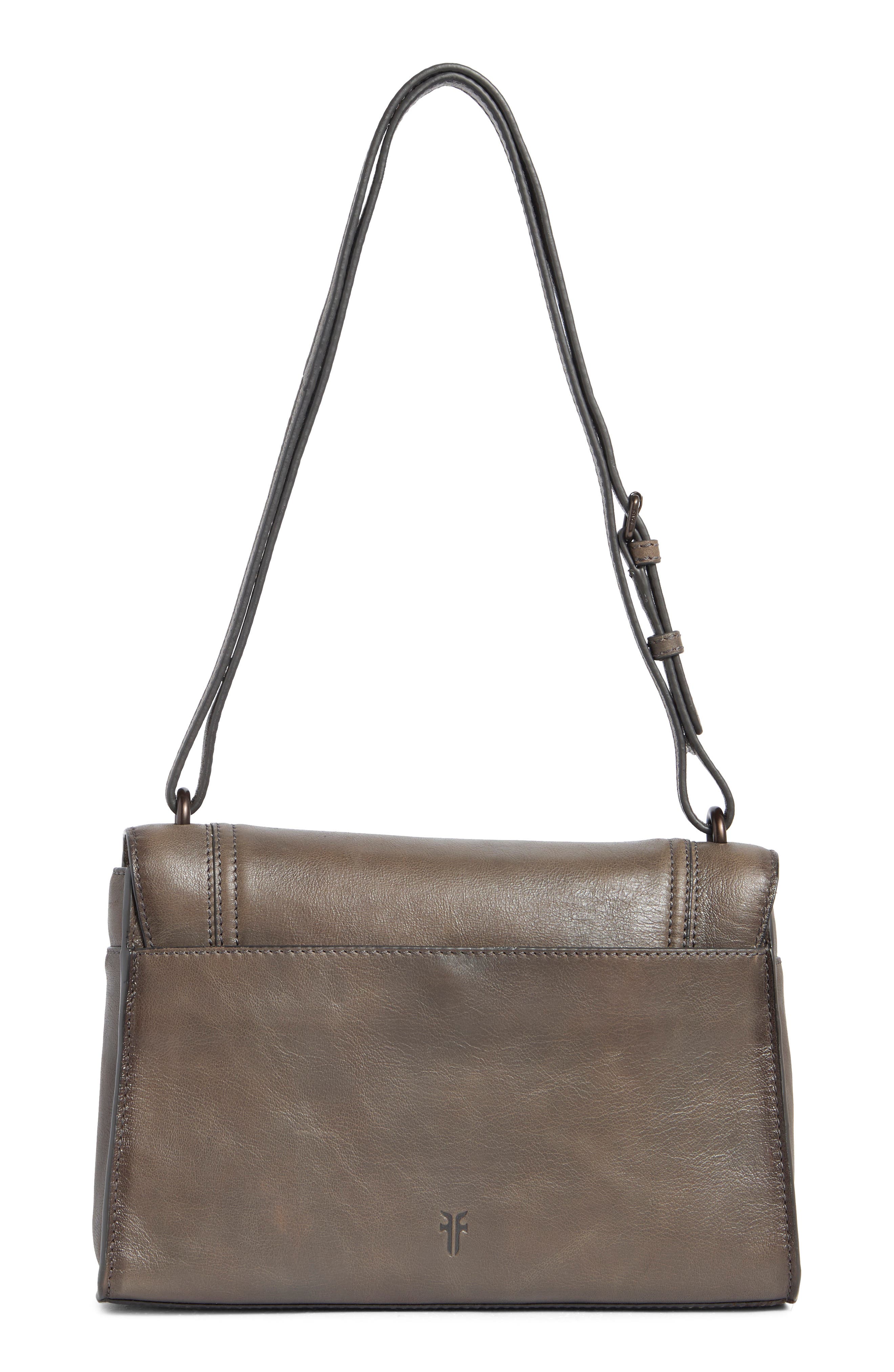 Frye Alex Flap Leather Shoulder Bag, Alternate, color, Shadow