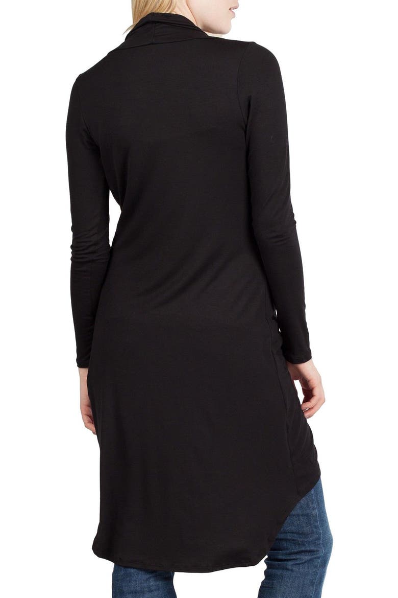 Nara Maternity/Nursing Cardigan, Alternate, color, BLACK