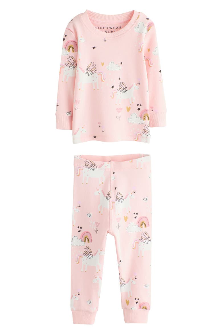 3-Pack Assorted Unicorn Fitted Two-Piece Stretch Cotton Pajamas, Alternate, color, PINK MULTI