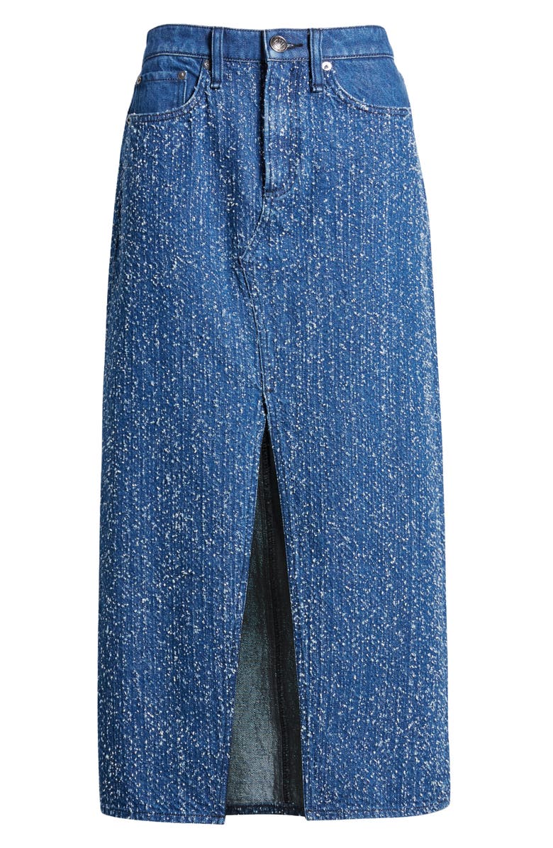 rag & bone Clara Vented Denim Maxi Skirt, Alternate, color,