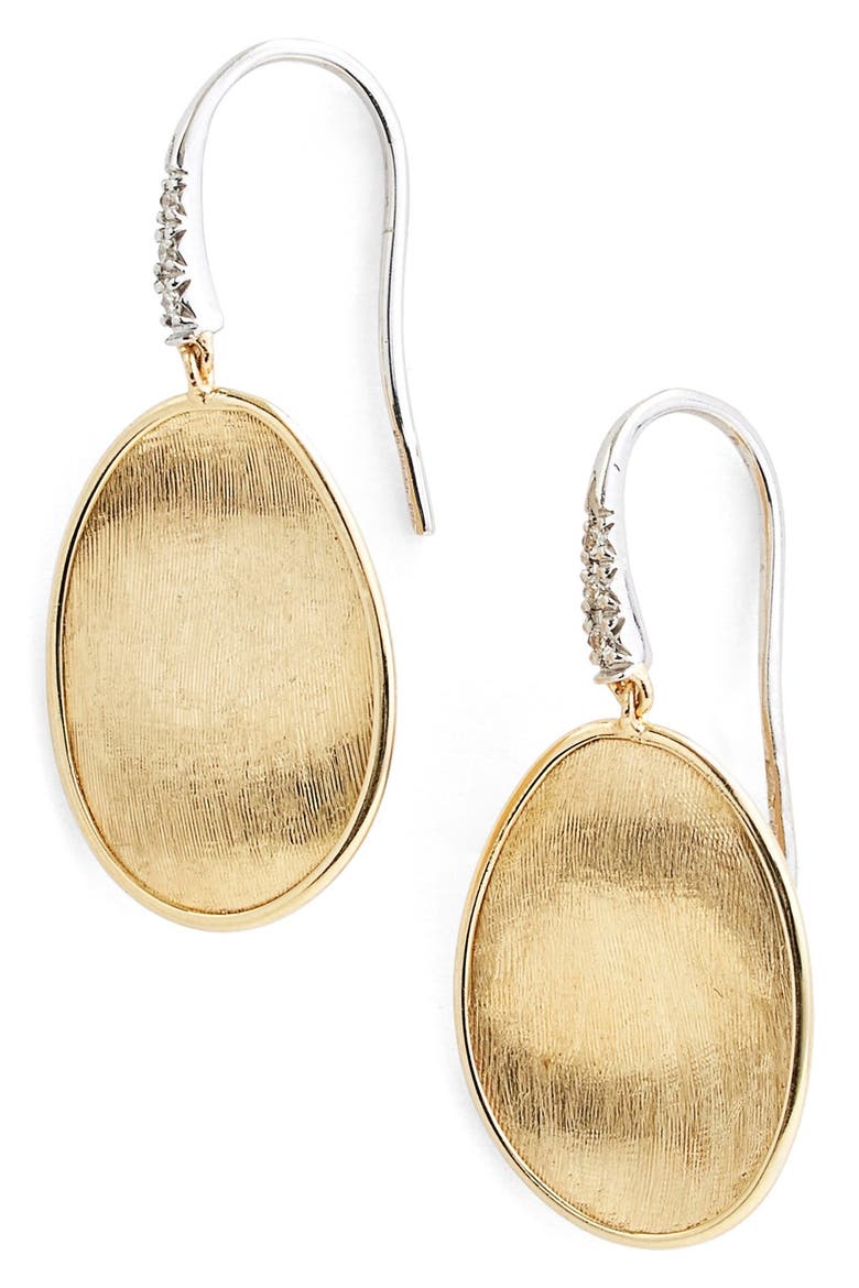 Lunaria 18K Yellow Gold & Diamond Small Drop Earrings, Main, color, YELLOW GOLD