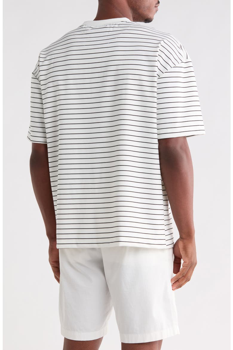 Stripe Crewneck T-Shirt, Alternate, color, CREAM